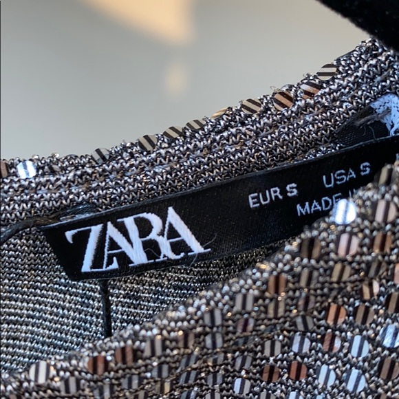 Zara Silver sleeveless mini dress NWT - Picture 3 of 7